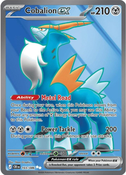 Cobalion ex Full Art - 103/086 - Chaos Rising