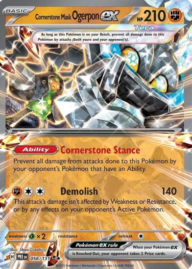 Cornerstone Mask Ogerpon ex - 058/131 - Prismatic Evolutions