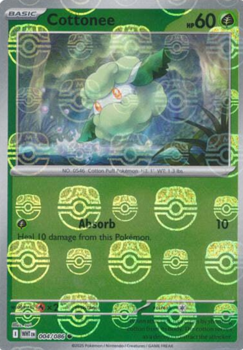 Cottonee Masterball Reverse - 4/86 - White Flare