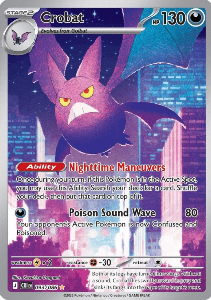 Crobat Illustration Rare - 093/086 - Chaos Rising
