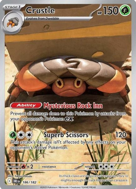 Crustle Illustration Rare - 186/182 - Destined Rivals