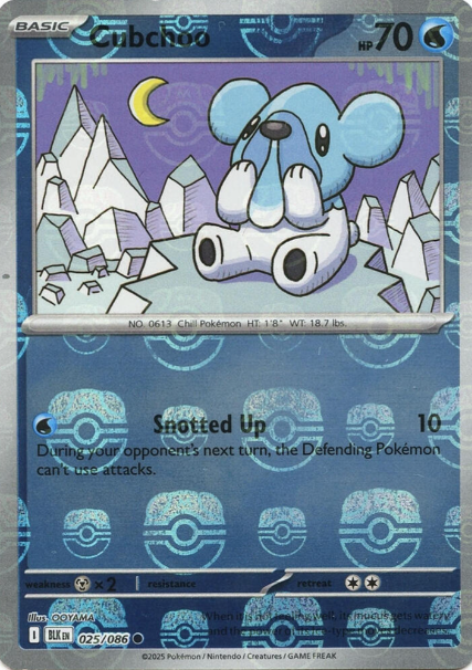 Cubchoo Master Ball Reverse - 25/86 - Black Bolt