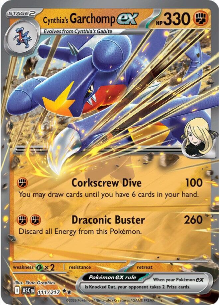 Cynthia's Garchomp ex - 111/217 - Ascended Heroes