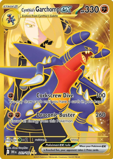 Cynthia's Garchomp ex Hyper Rare - 241/182 - Destined Rivals