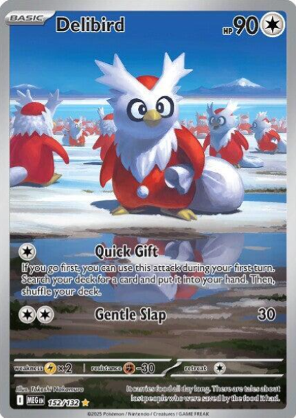 Delibird Illustration Rare - 152/132 - Mega Evolution