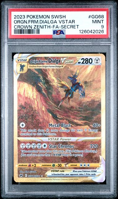 Origin Forme Dialga VSTAR Secret Rare - PSA 9 - Crown Zenith