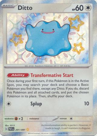Ditto Baby Shiny - 201/091 - Paldean Fates