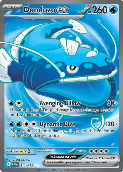 Dondozo ex Full Art - 211/182 - Destined Rivals