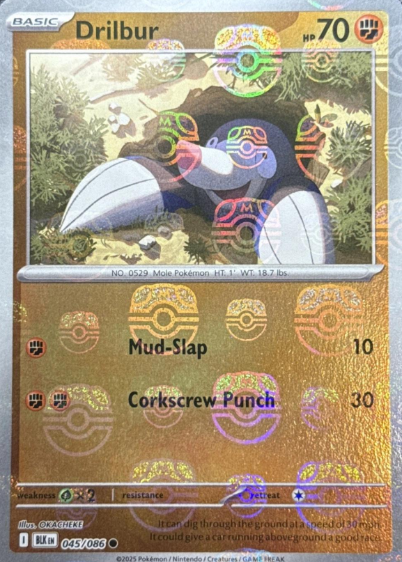 Drilbur Master Ball Reverse - 45/86 - Black Bolt