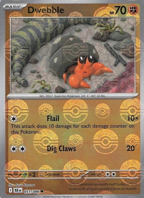 Dwebble Master Ball Reverse - 51/86 - Black Bolt
