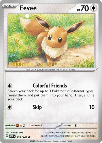 Eevee Pokemon Together Promo - 133/165 - Scarlet and Violet Promos