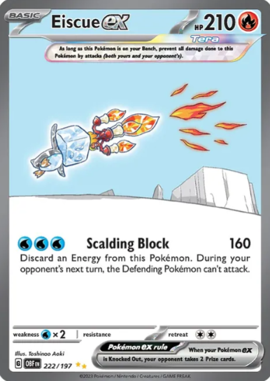 Eiscue ex Special Illustration Rare - 222/197 - Obsidian Flames