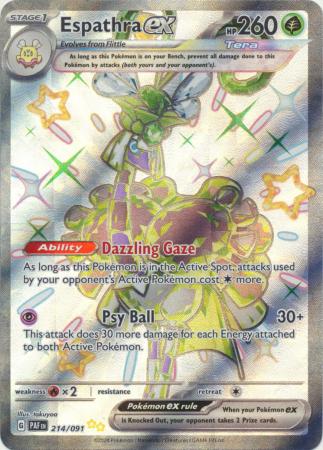 Espathra ex Full Art Shiny - 214/091 - Paldean Fates