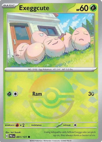 Exeggcute Pokeball Reverse Holo - 001/131 - Prismatic Evolutions