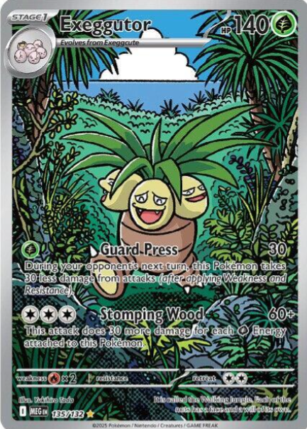 Exeggutor Illustration Rare - 135/132 - Mega Evolution