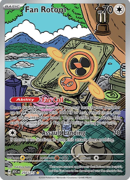 Fan Rotom Illustration Rare - 250/217 - Ascended Heroes