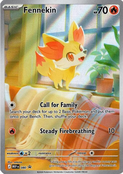 Fennekin Illustration Rare Promo - MEP080 - Mega Evolution Promos