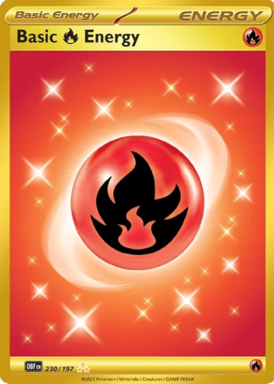 Fire Energy Secret Rare - 230/197 - Obsidian Flames