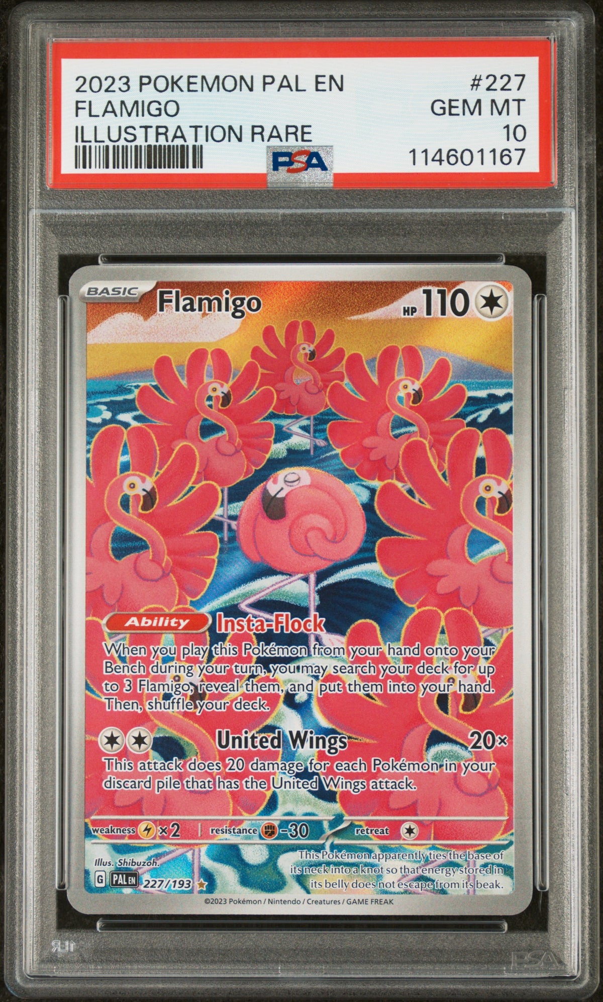 Flamigo Illustration Rare - PSA 10 - Paldea Evolved