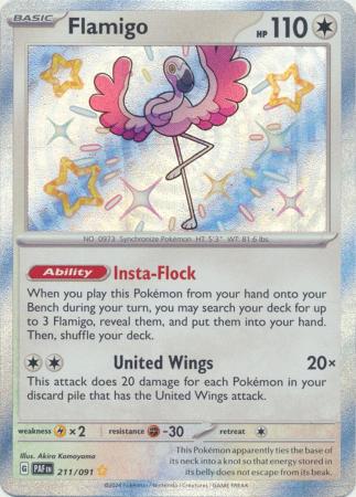 Flamigo Baby Shiny - 211/091 - Paldean Fates