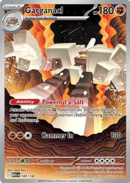 Garganacl Illustration Rare - 147/132 - Mega Evolution