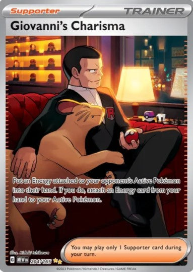 Giovanni's Charisma Special Illustration Rare - 204/165 - Scarlet & Violet 151