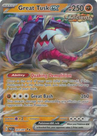 Great Tusk ex - 053/091 -Paldean Fates