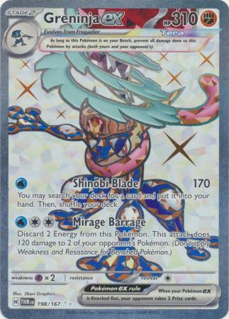 Greninja ex Full Art Tera - 198/167 - Twilight Masquerade