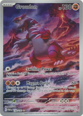 Groudon Illustration Rare - 199/182 - Paradox Rift