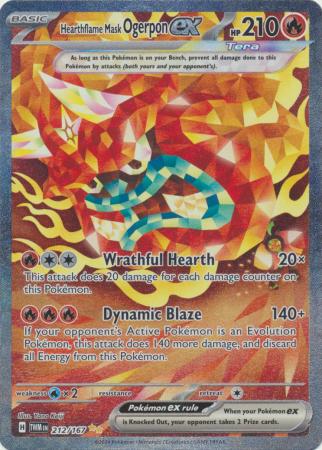Hearthflame Mask Ogerpon ex Special Illustration Rare - 212/167 - Twilight Masquerade
