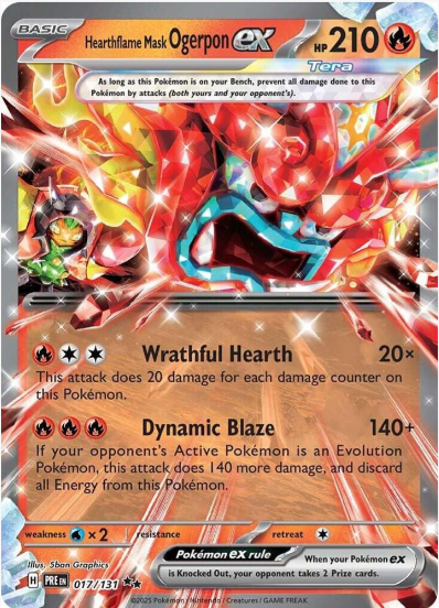 Hearthflame Mask Ogerpon ex - 017/131 - Prismatic Evolutions