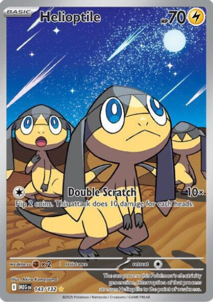 Helioptile Illustration Rare - 143/132 - Mega Evolution