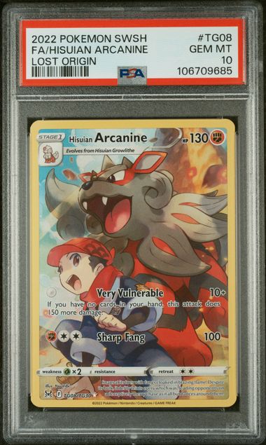 Hisuian Arcanine Trainer Galler - PSA 10 - Lost Origin
