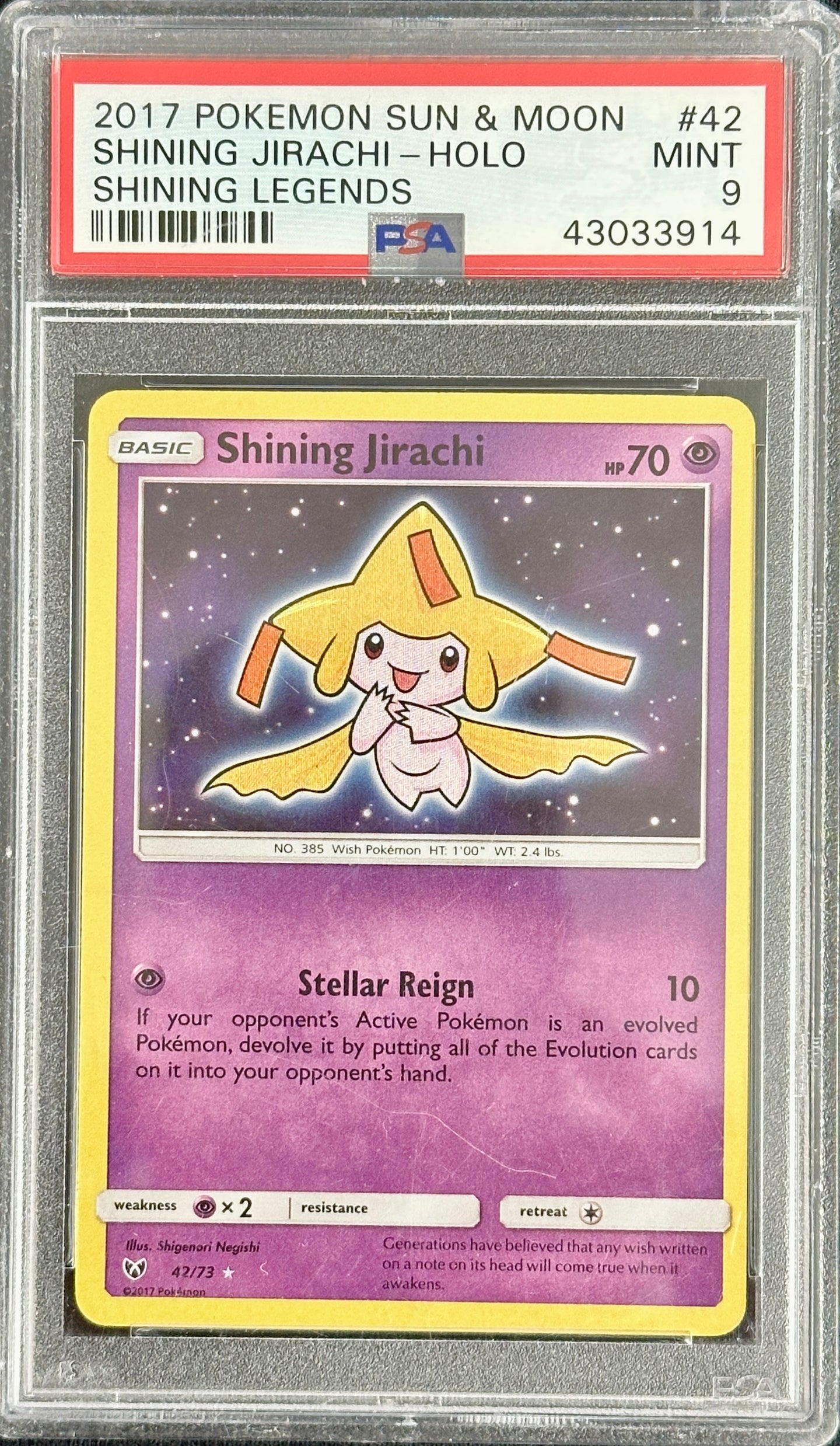 Shining Jirachi - PSA 9 - Shining Legends
