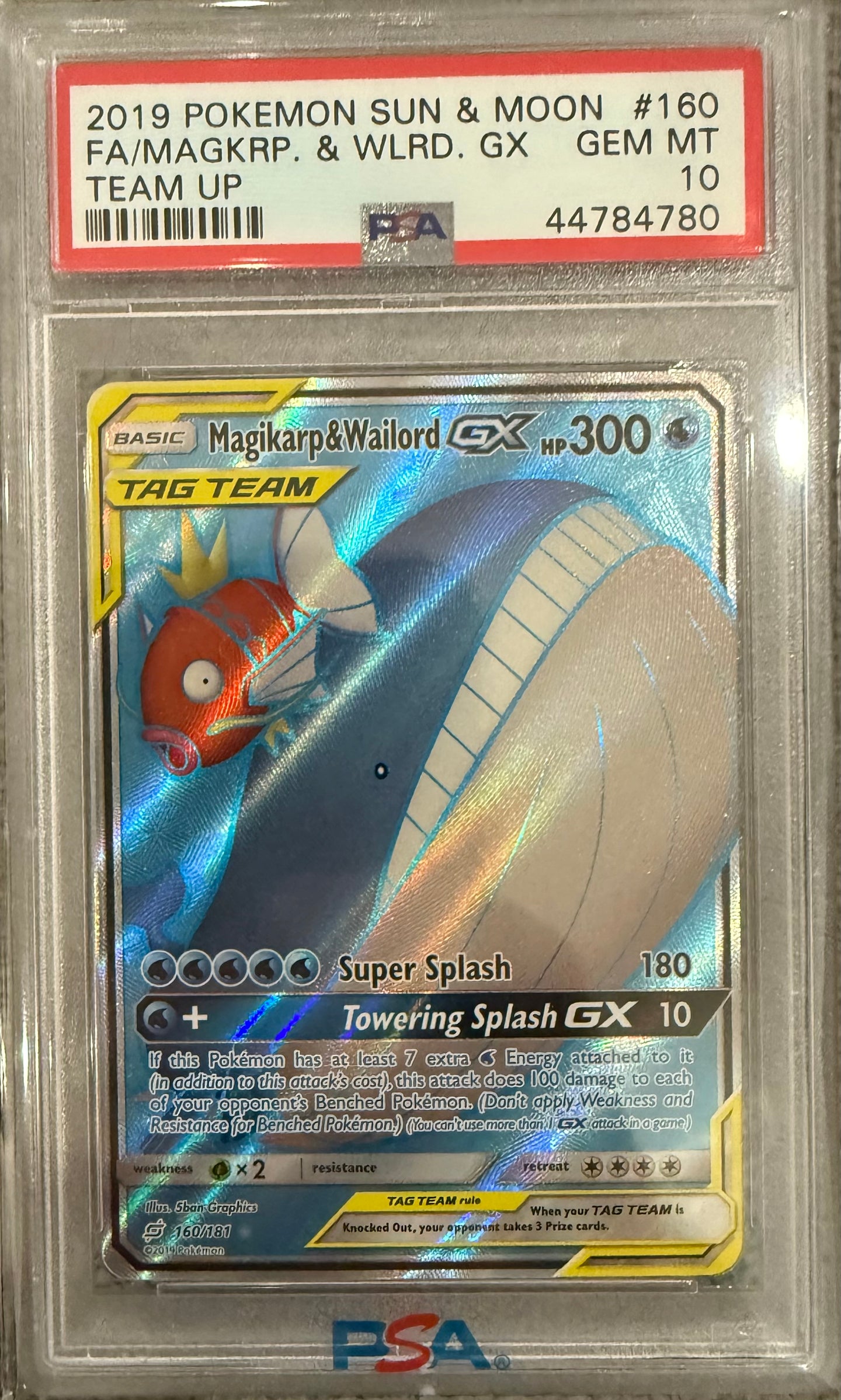 Magikarp & Wailord Full Art - PSA 10 - Team Up