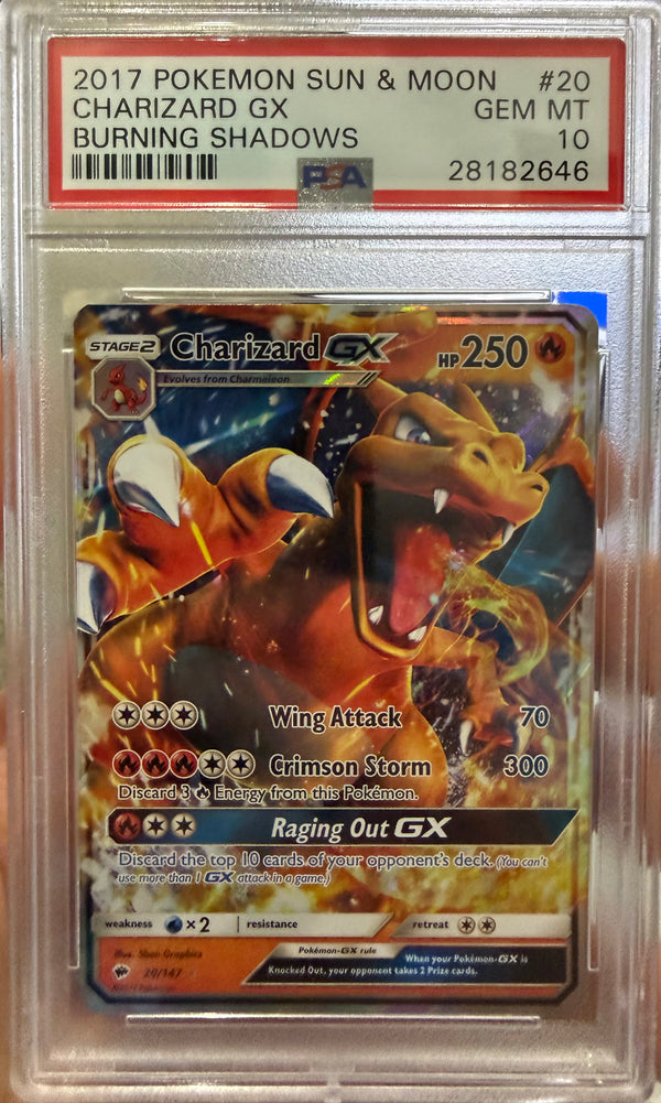 Charizard GX - PSA 10 - Burning Shadows