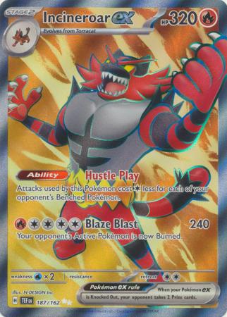 Incineroar ex Full Art - 187/162 - Temporal Forces – The Colosseum