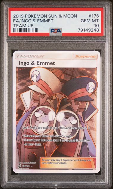 Ingo & Emmet Full Art- PSA 10 - Team Up