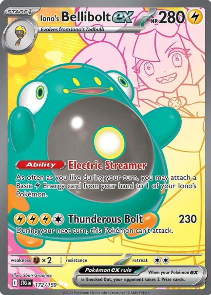 Iono's Bellibolt ex Full Art - 172/159 - Journey Together