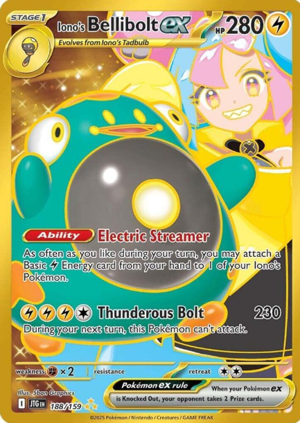 Iono's Bellibolt ex Hyper Rare - 188/159 - Journey Together