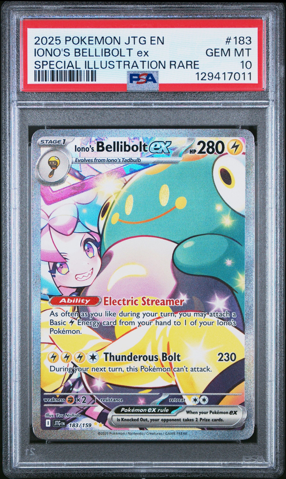 Iono's Bellibolt Special Illustration Rare - PSA 10 - Journey Together