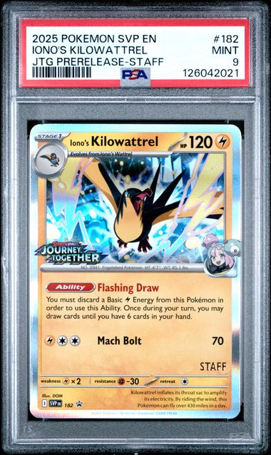 Iono's Kilowattrel Staff Promo - PSA 9 - Scarlet & Violet Promos