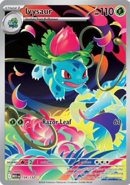 Ivysaur Illustration Rare - 134/132 - Mega Evolution