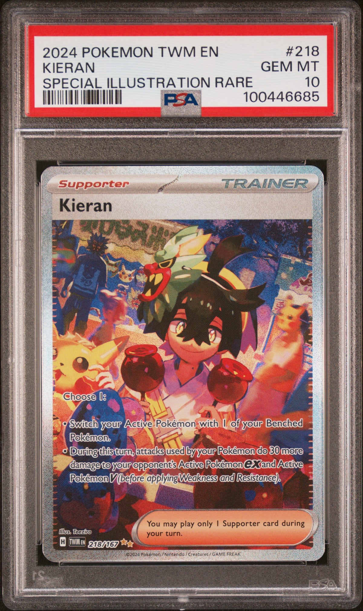 Kieran Special Illustration Rare - PSA 10 - Twilight Masquerade