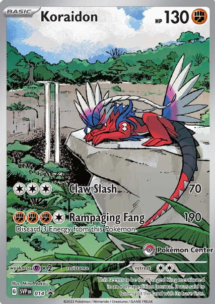 Koraidon Illustration Rare Promo (Pokemon Center Exclusive) - SVP014 - Scarlet & Violet Promos