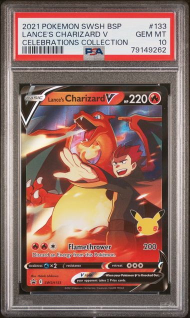 Lance's Charizard V Promo - PSA 10 - Sword & Shield Promos