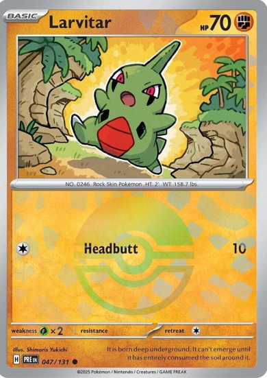 Larvitar Pokeball Reverse Holo - 047/131 - Prismatic Evolutions