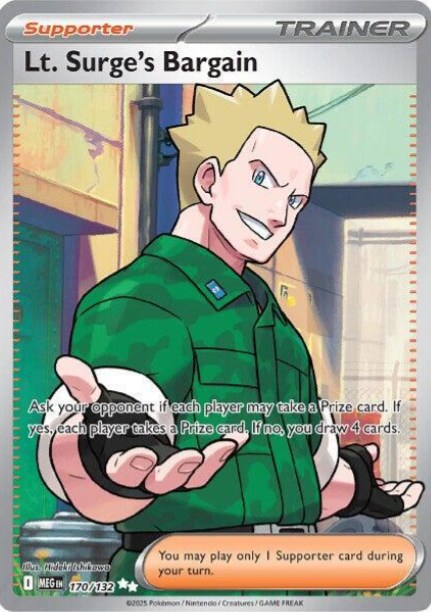 Lt. Surge's Bargain Full Art - 170/132 - Mega Evolution