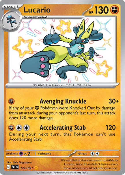 Lucario Baby Shiny - 174/091 - Paldean Fates