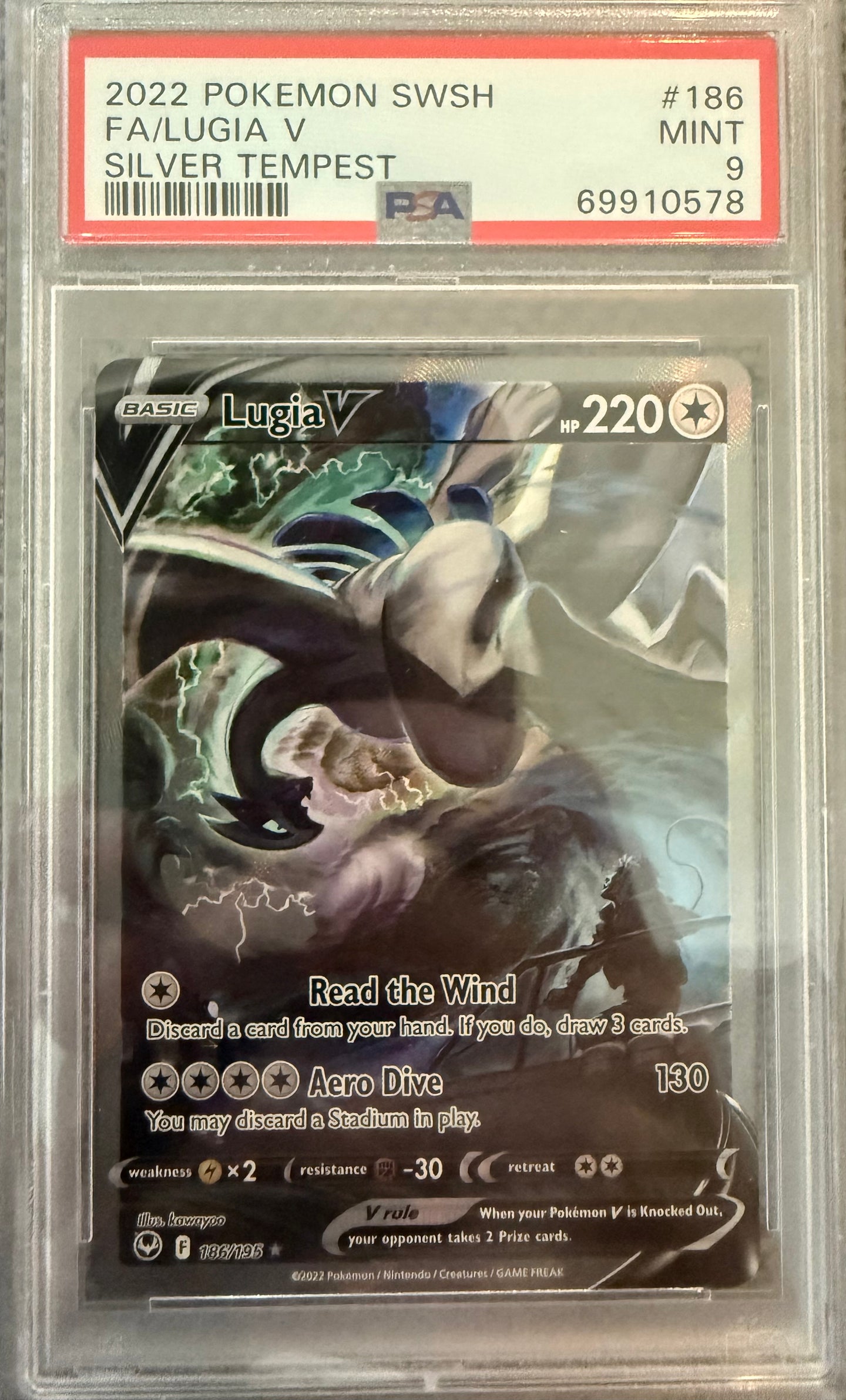 Lugia V Alternate Art - PSA 9 - Silver Tempest
